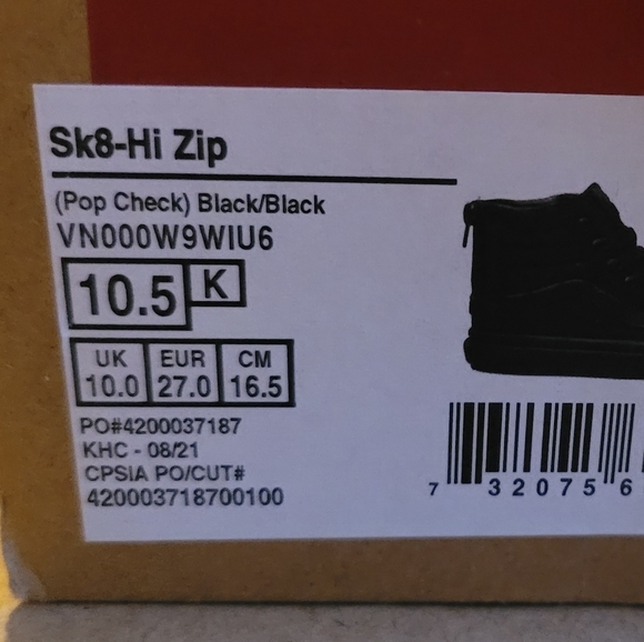 Vans Size 10.5 Black/Negro - Picture 3 of 6